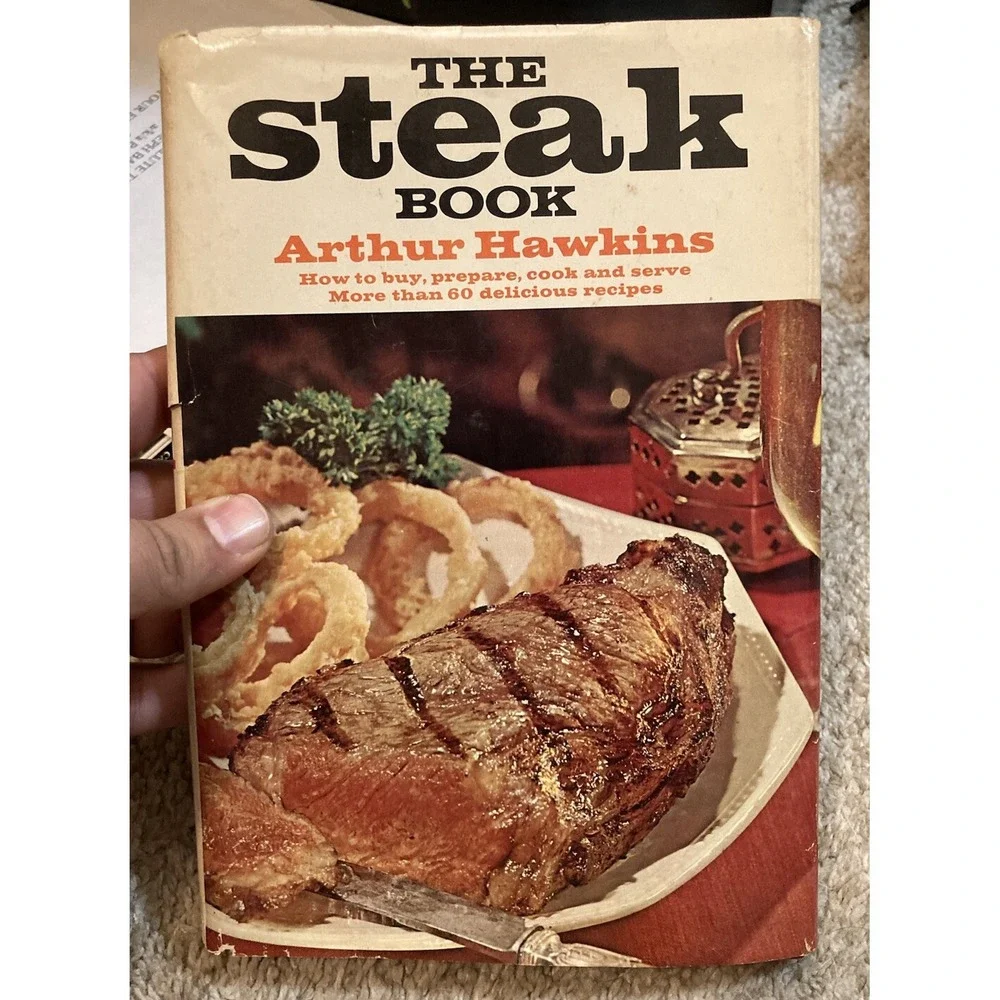Steak Cookbook Beef Recipes Arthur Hawkins 1966 HCDJ BCE Vintage Cooking Book